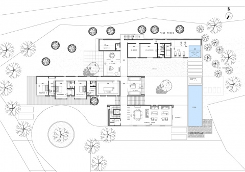 Villa in Brih - ground floor plan 